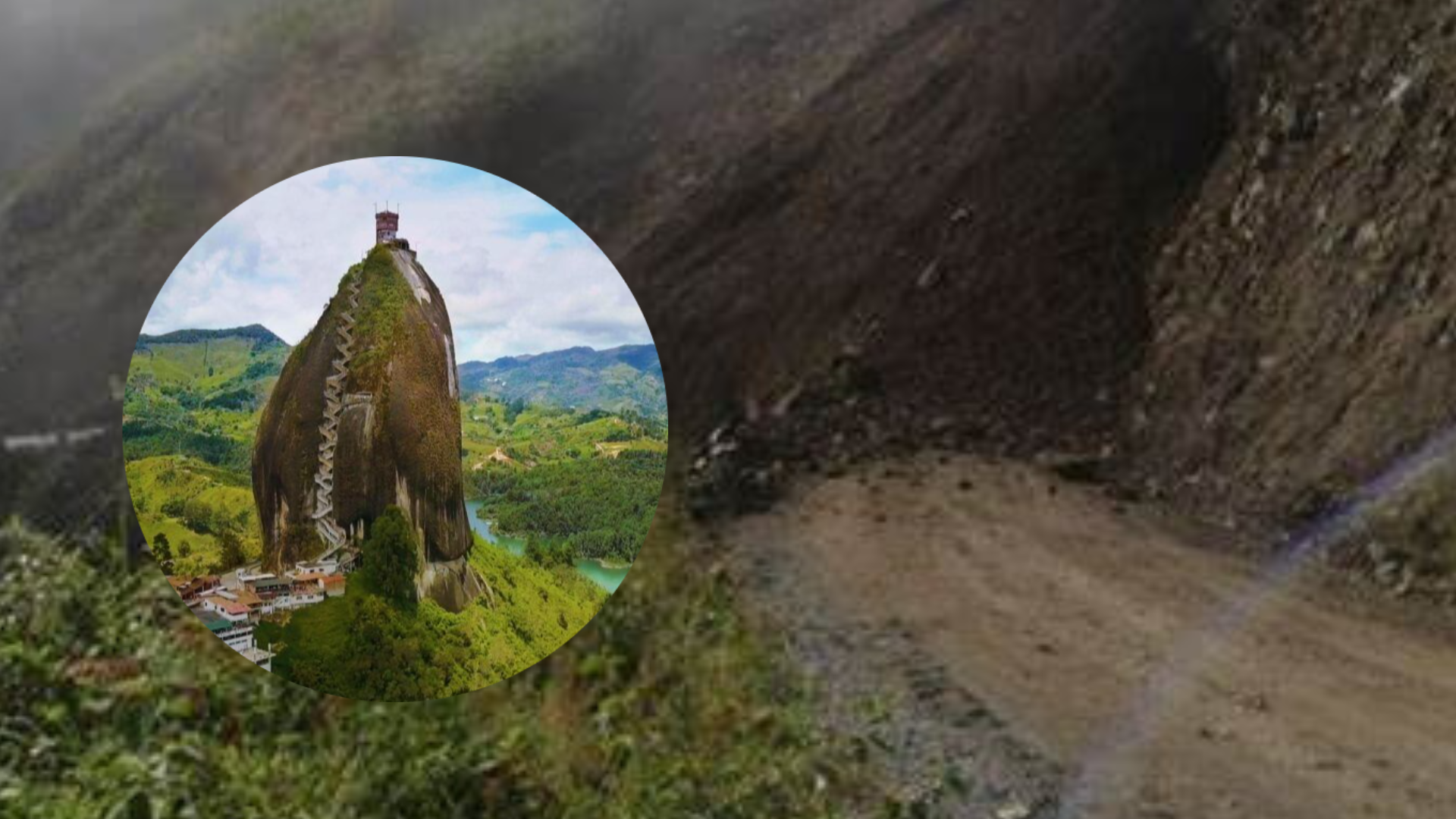 Derrumbe en Piedra el Peñol de Antioquia Colombia deja 17 heridos.