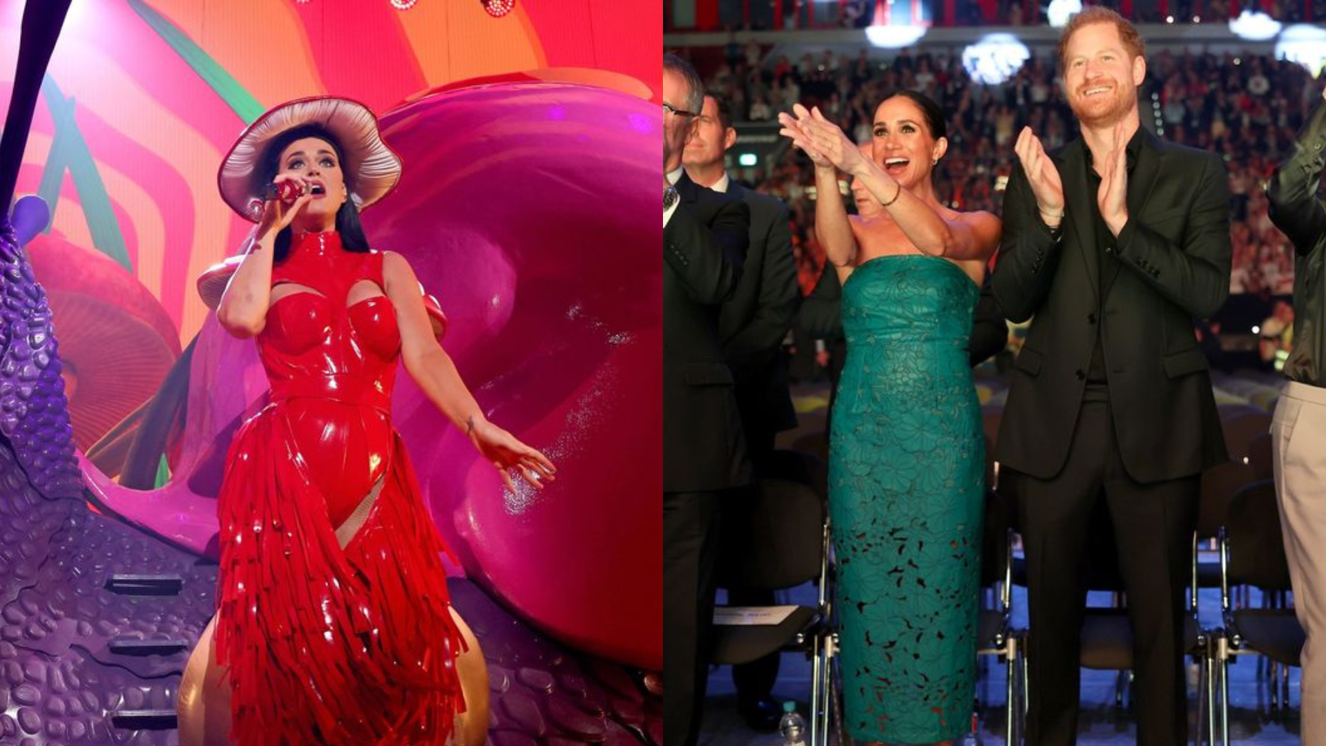 Meghan Markle y Harry asisten a concierto de Katy Perry