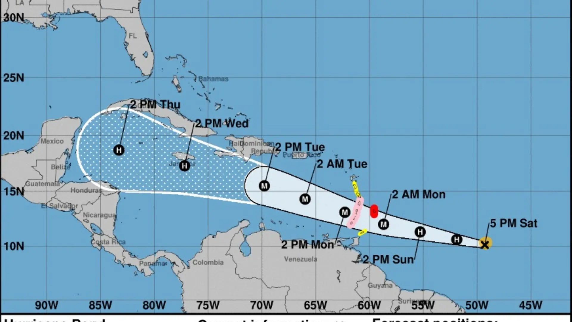 Huracán Beryl es categoría uno y se encuentra cerca de la Isla Barlovento.