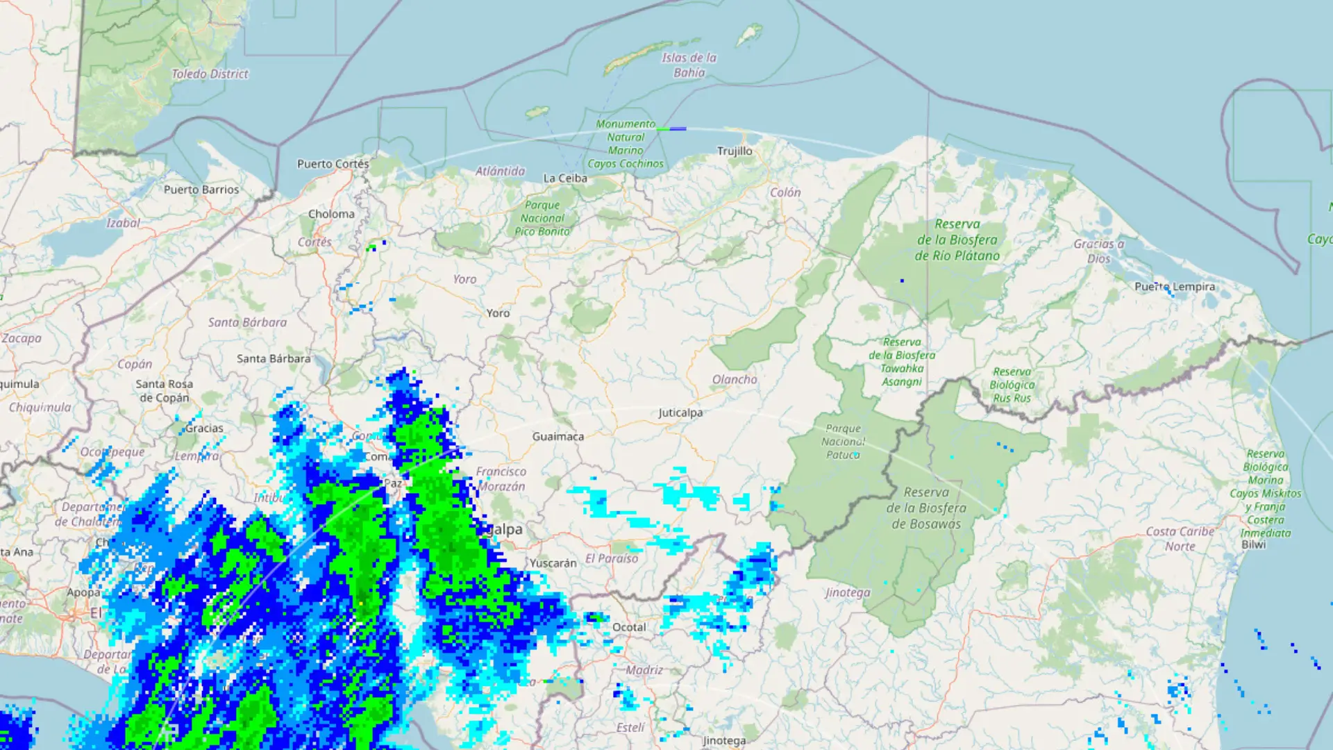 Reporte de lluvias de acuerdo a Gestión de Riesgos.