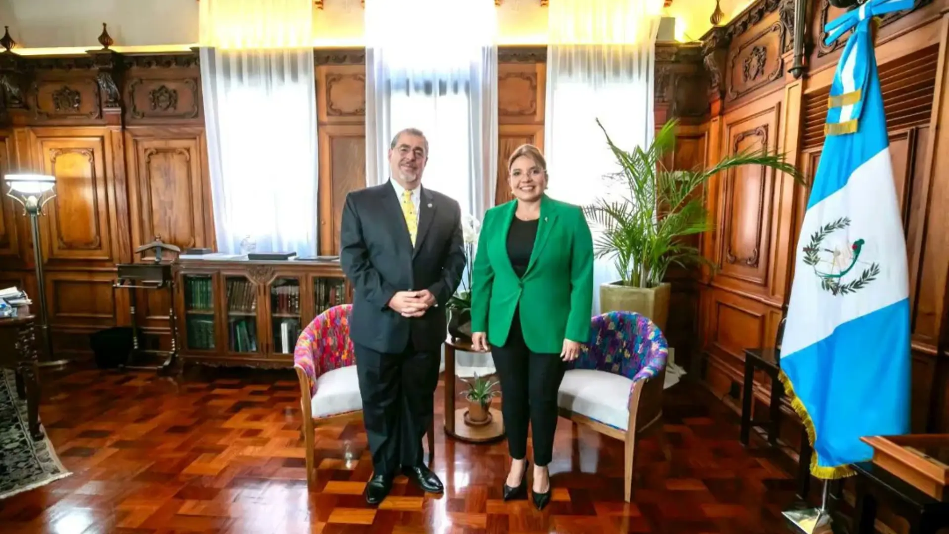 La presidenta Xiomara Castro de visita en Guatemala.