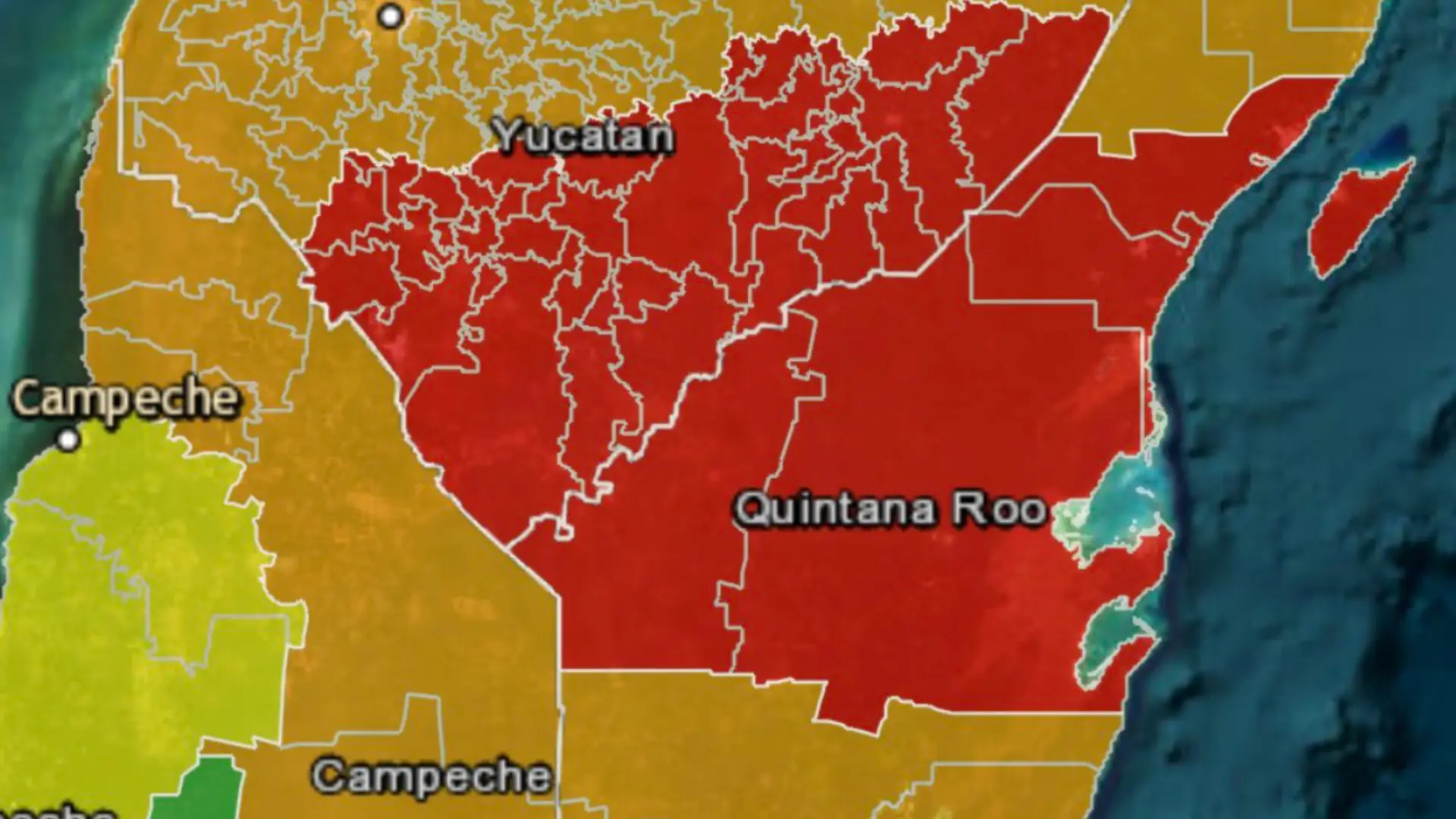 Quintana Roo está en alerta roja por Beryl.