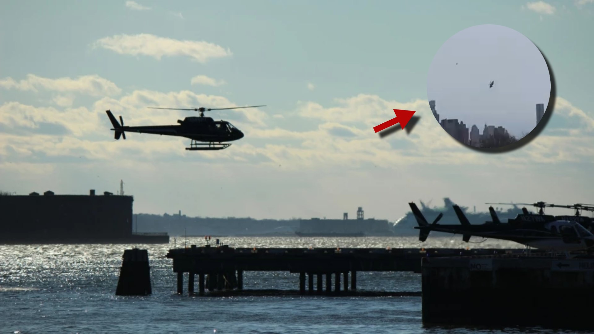 Helicóptero al río Hudson: momento exacto del impacto