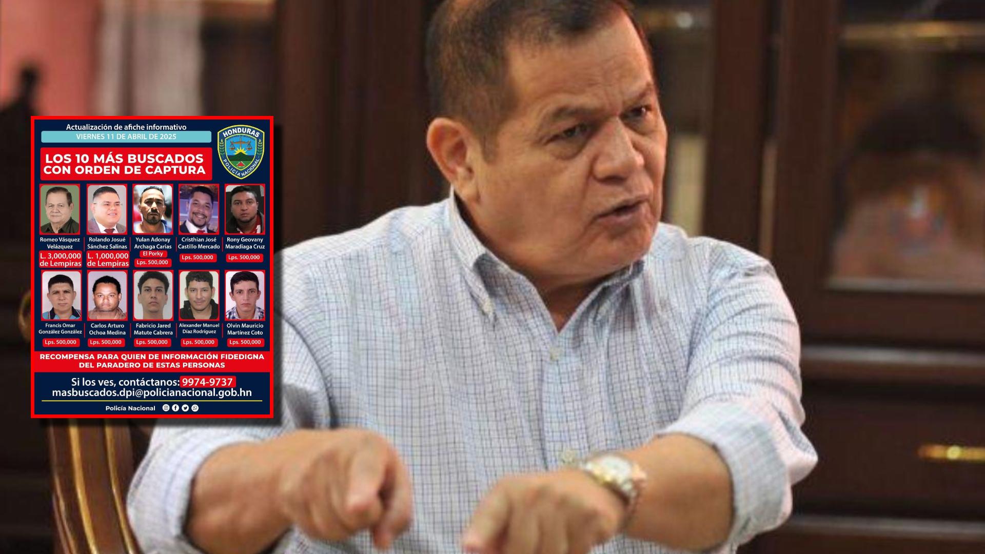 Romeo Vásquez Velásquez responde aumento en su recompensa