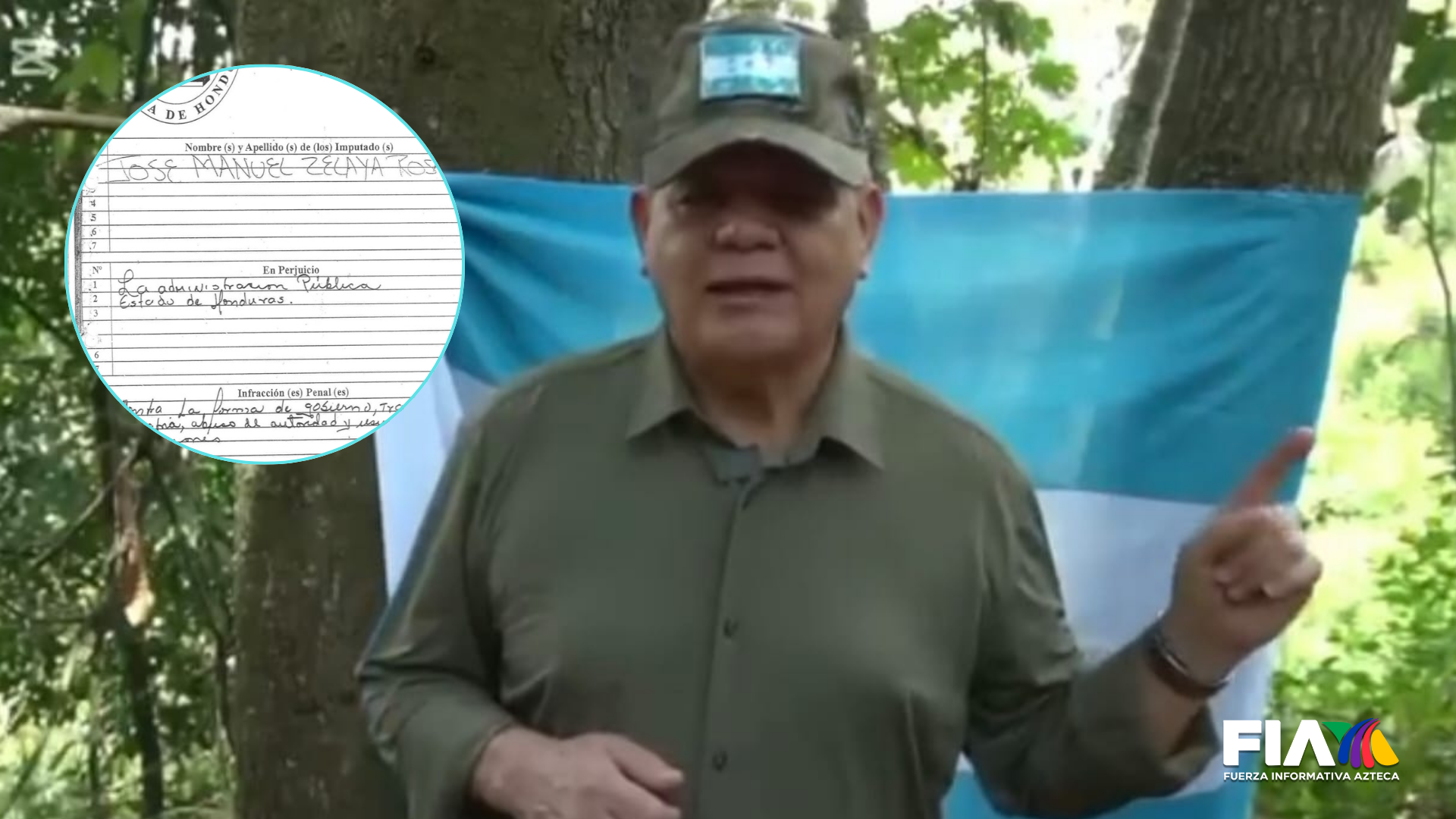 El general en condición de retiro, Romeo Vásquez Velásquez reapareció en un video en el que mostró un expediente legal contra el expresidente Manuel Zelaya Rosales