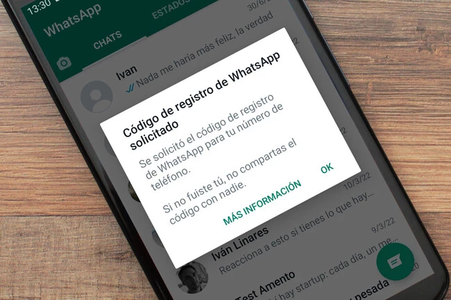 Código de seguridad de WhatsApp.