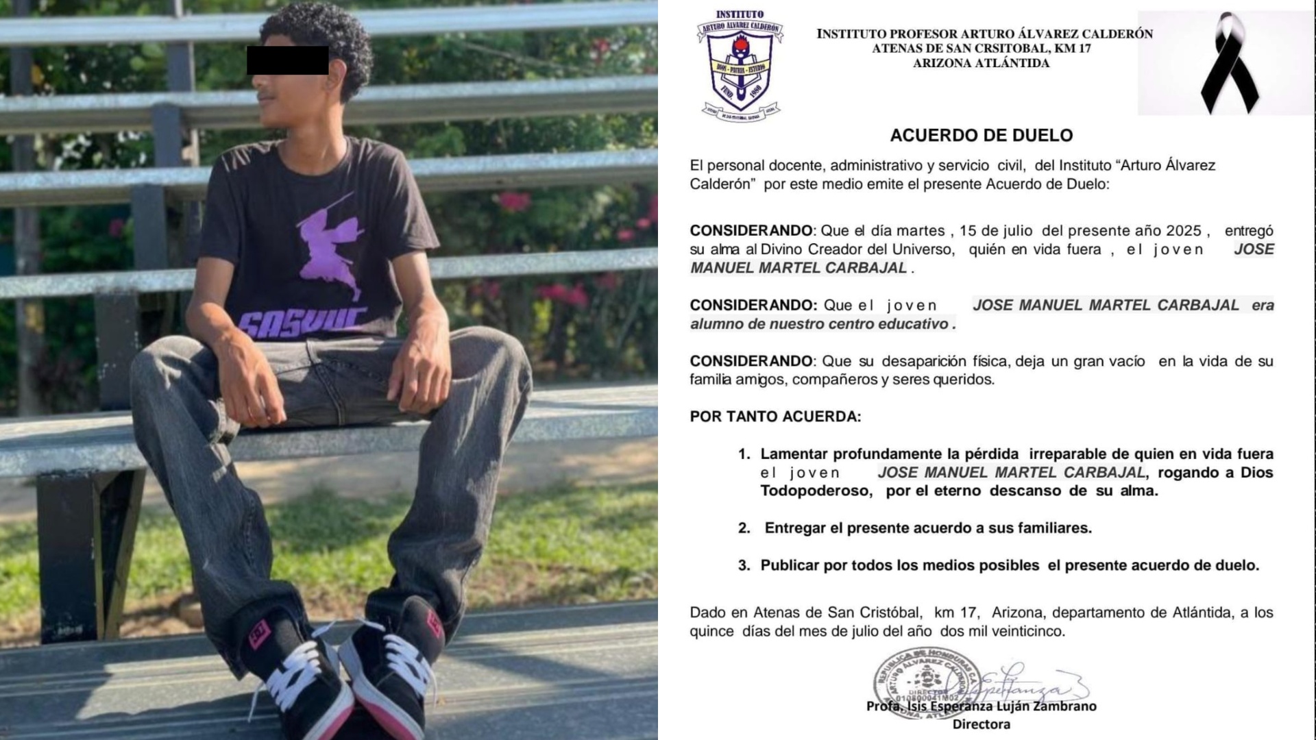 "Nooo, mi hijo, no, Dios mío": ¿Quién era el alumno de décimo grado asesinado en Atlántida?