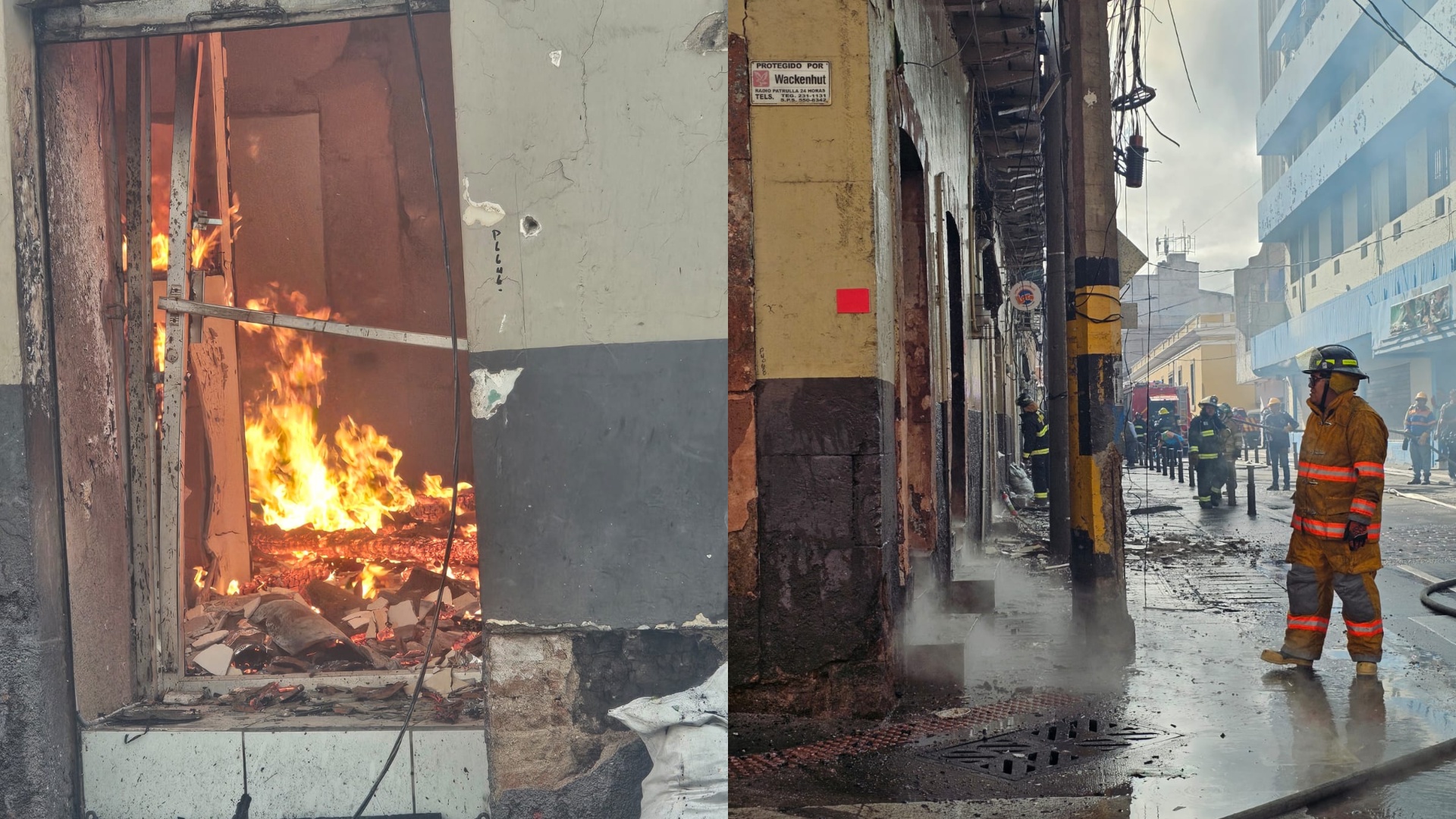 Así fue el incendio que consumió varios negocios en el centro de Tegucigalpa