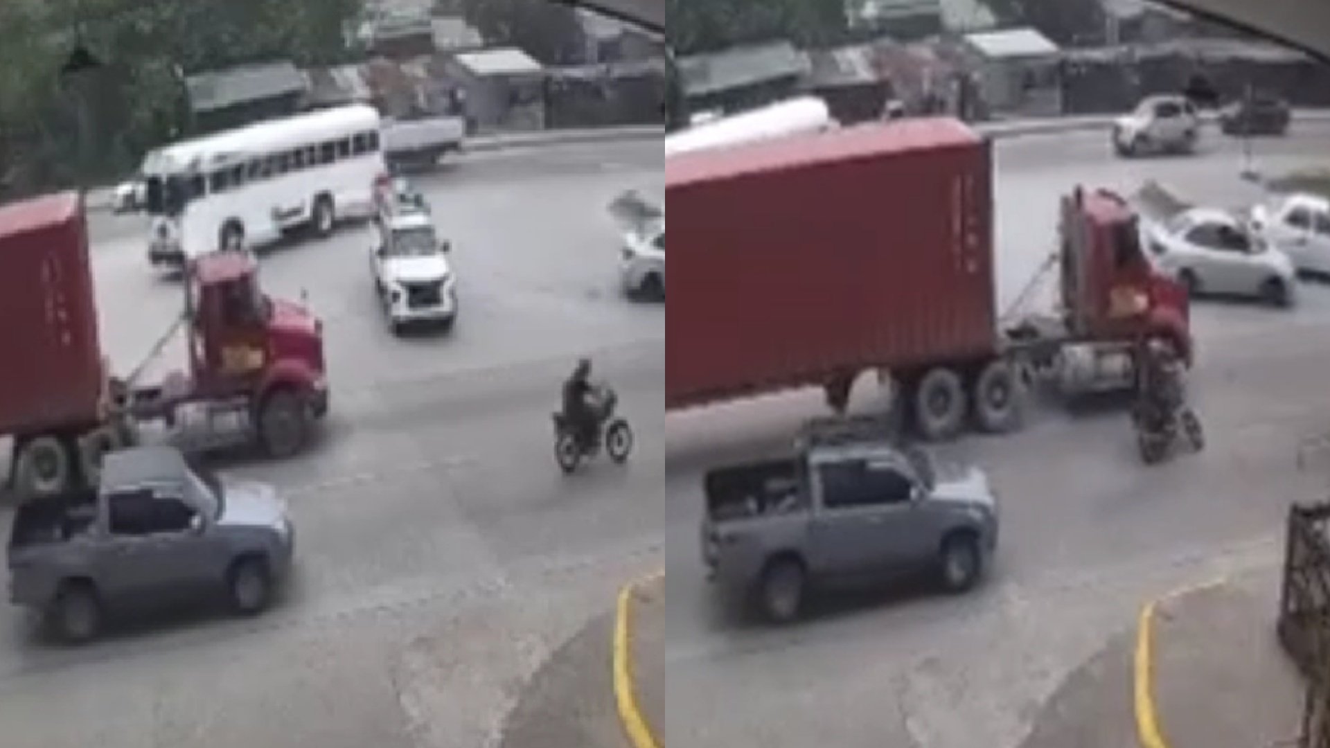 Cámaras de seguridad captan accidente en el que murió joven motociclista en Choloma