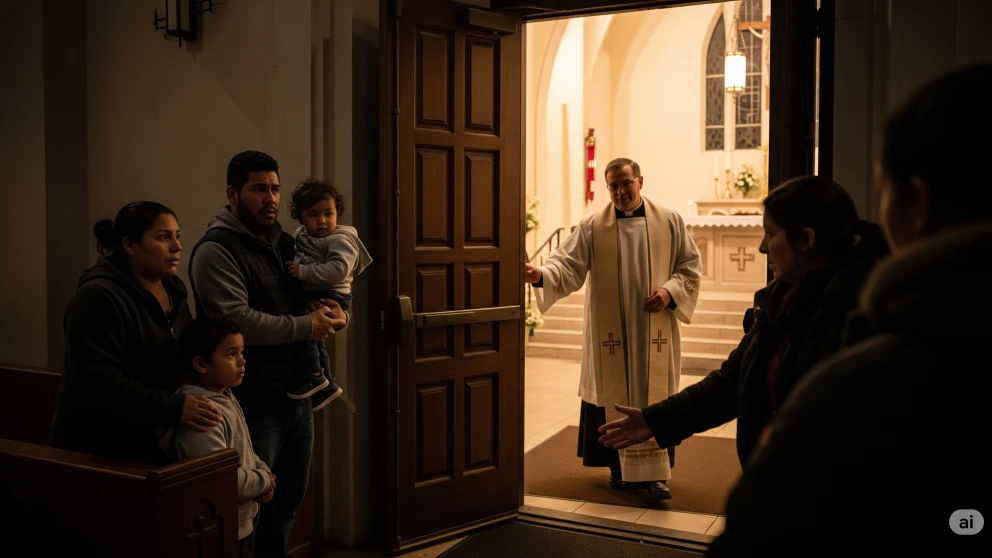 ¡Por piedad! Obispo de California exime a migrantes de ir a misa ante temor a redadas del ICE