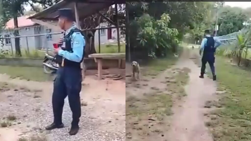 Familia discute con policía que intentaba quitarle motocicleta en Catacamas