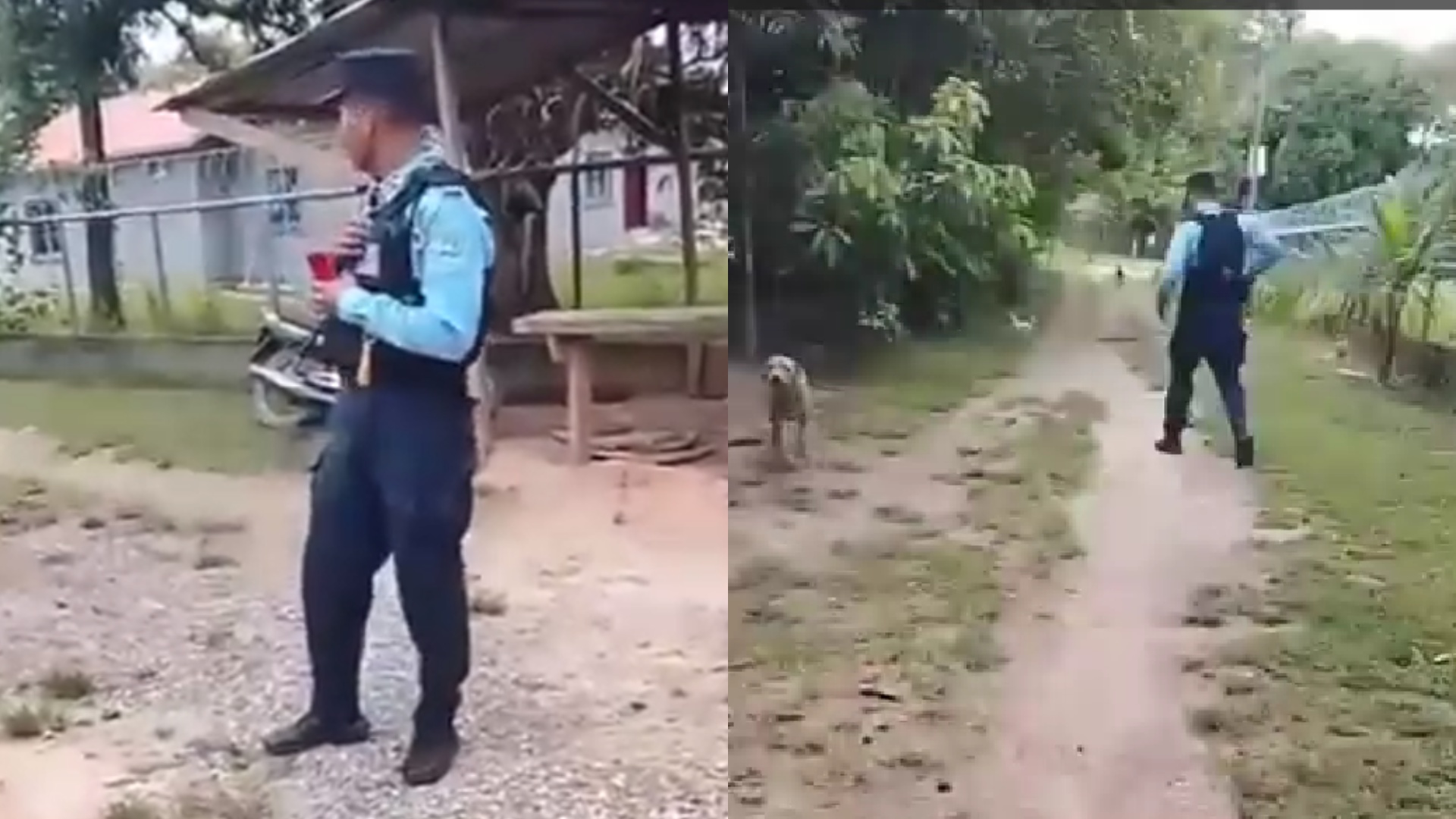 Familia discute con policía que intentaba quitarle motocicleta en Catacamas