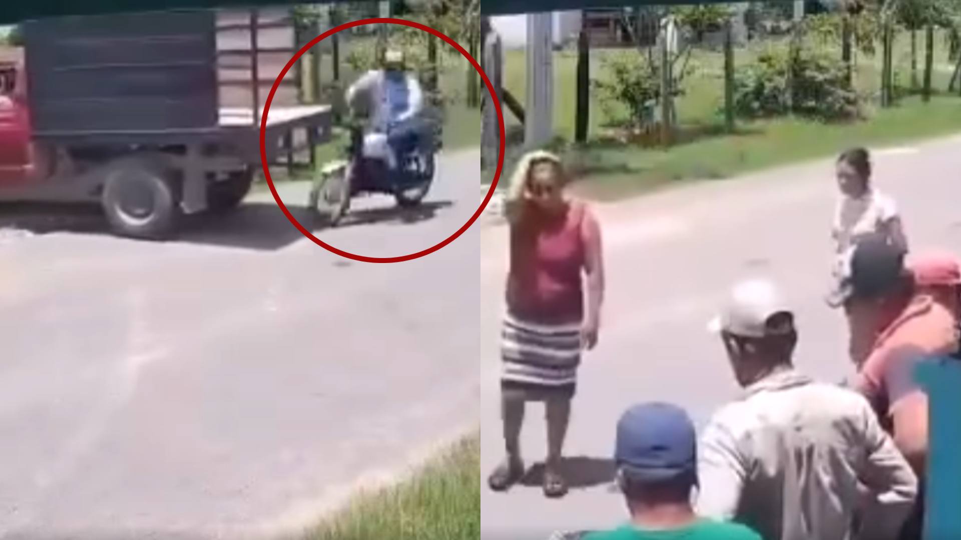 Muere motociclista en Lempira al colisionar contra auto; cámaras captaron el momento