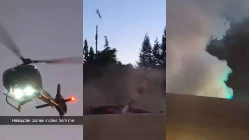 Desplome de helicóptero médico en autopista de Sacramento