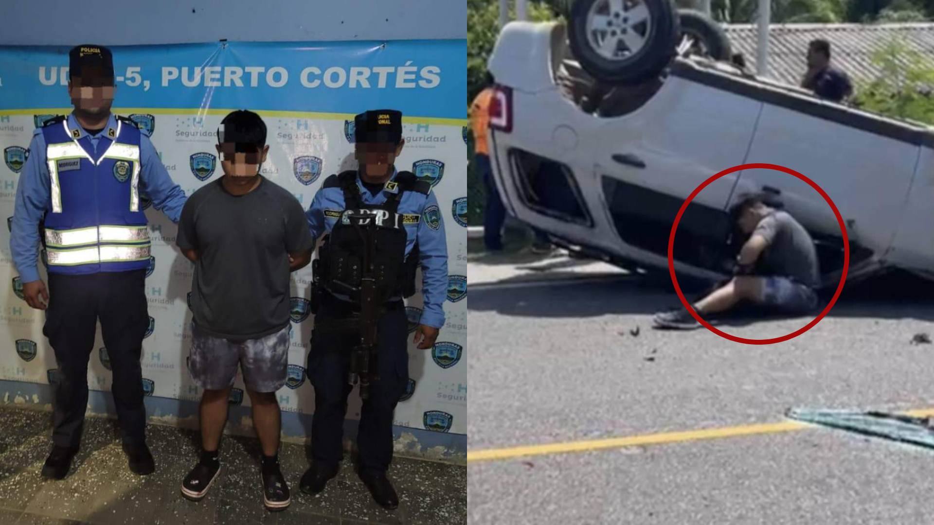 Accidente de tránsito en Omoa: conductor sin licencia de conducir