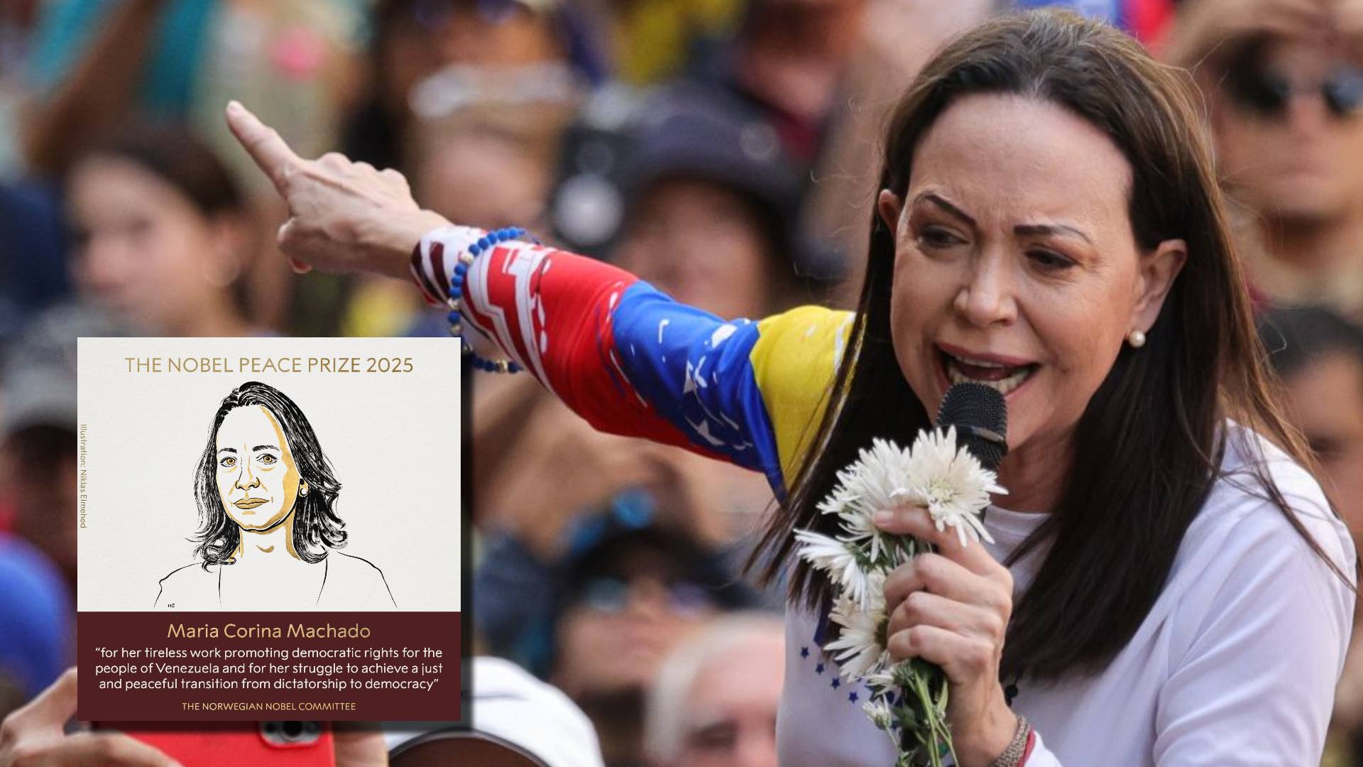 María Corina Machado gana el Nobel de la Paz 2025