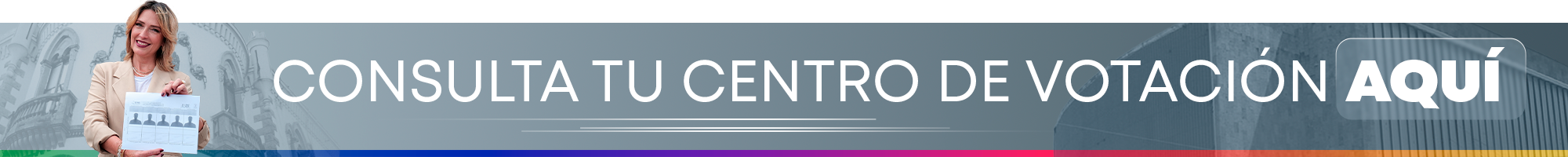 Banner informativo para consultar el centro de votación en las elecciones de Honduras 2025, con diseño institucional y texto destacado.