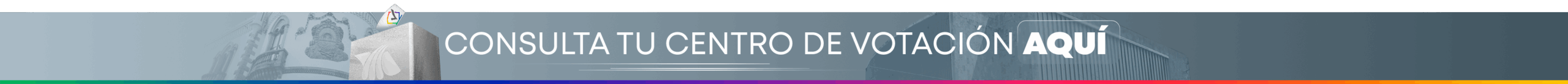 Banner informativo para consultar el centro de votación en las elecciones generales de Honduras 2025, con diseño institucional y edificios emblemáticos en el fondo.