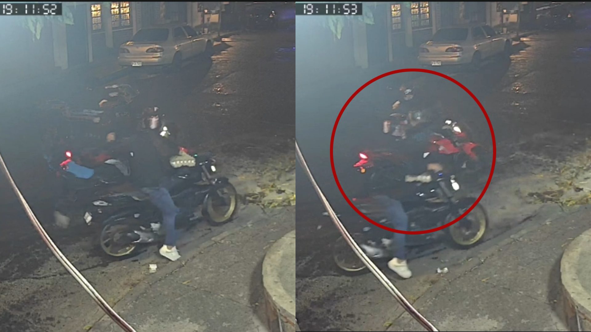 VIDEO | Cámaras revelan modus operandi de robo de motocicletas en Tegucigalpa