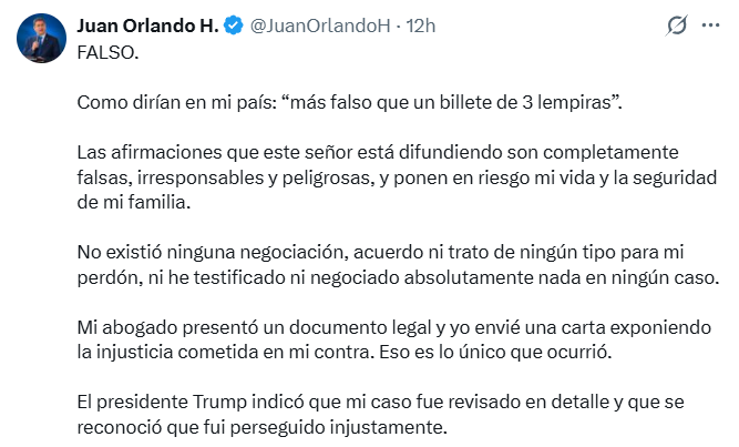 ¿Juan Orlando Hernández será testigo contra Nicolás Maduro?