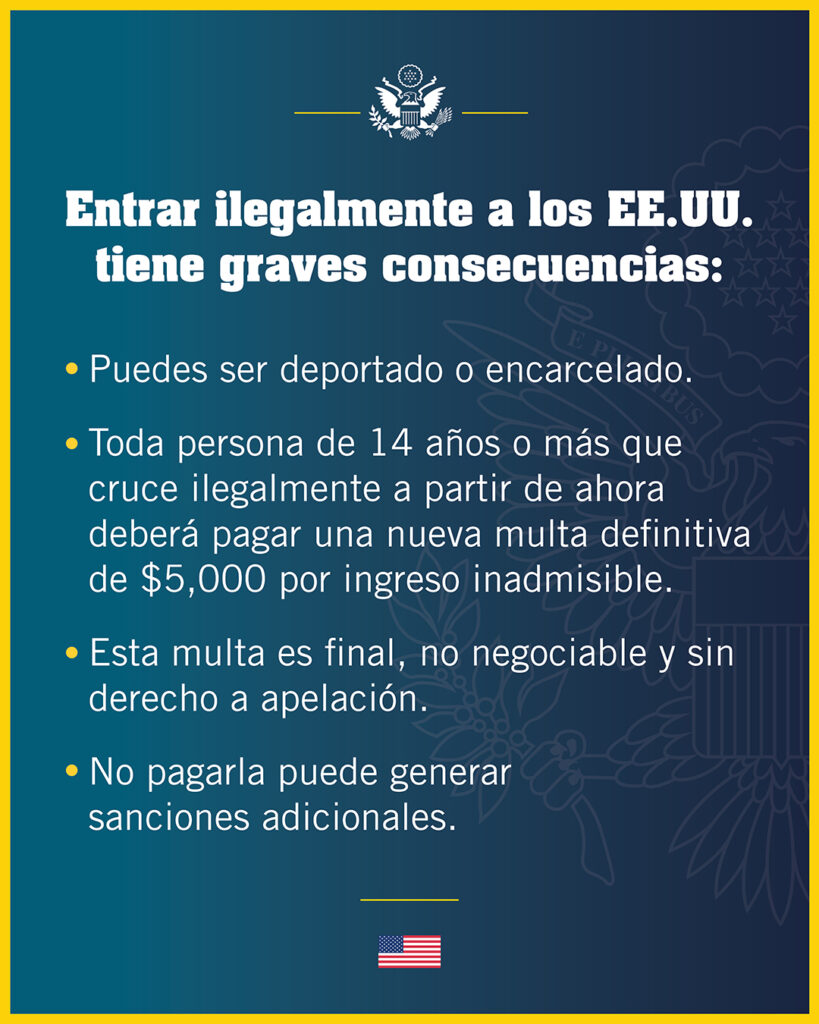 Ingreso ilegal Estados Unidos: consecuencias financieras y legales