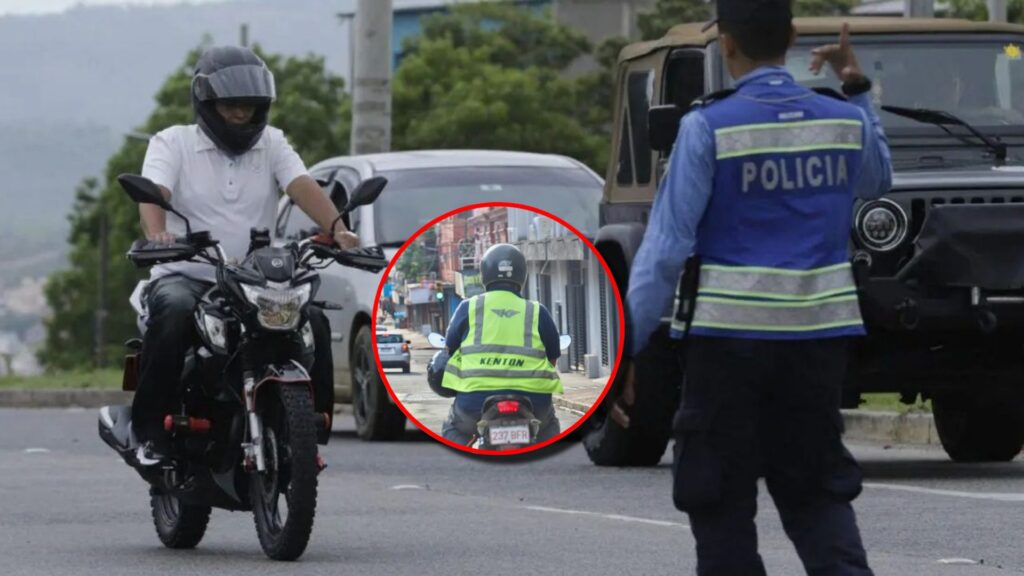 vMotociclistas en Honduras: chaleco reflectivo es obligatorio
