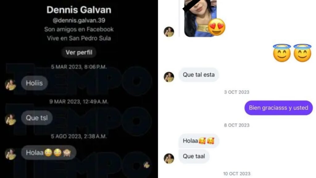 Caso Valeria Alvarado: Chats filtrados revelan cómo Dennis Galván contactaba a mujeres en Honduras