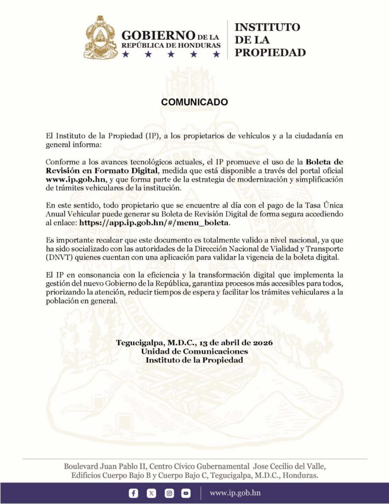 Boleta de revisión digital en Honduras: así puedes descargarla fácil y rápido