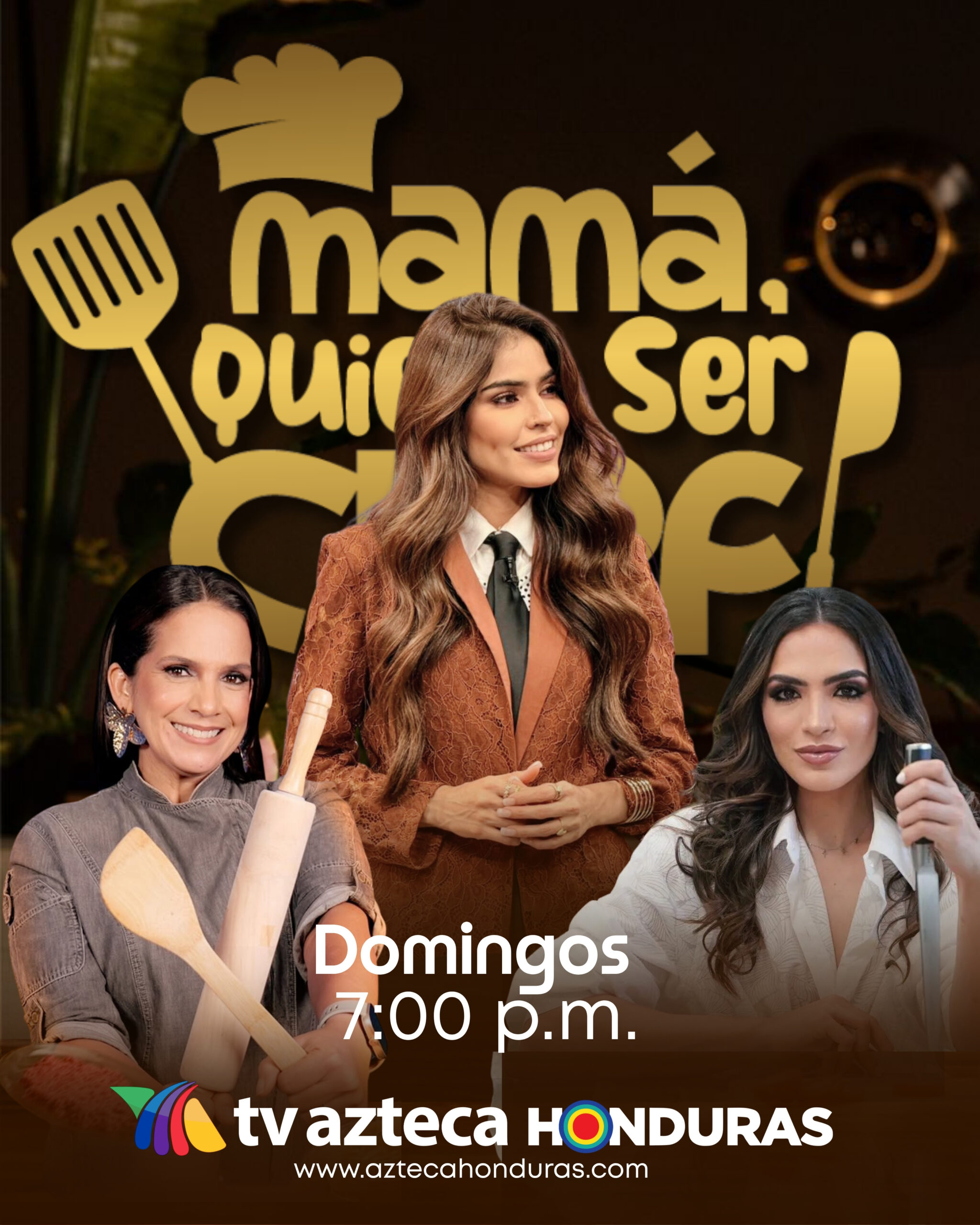 Estreno del programa Mamá Quiero Ser Chef en TV Azteca Honduras, con niños cocinando en vivo los domingos a las 7:00 p.m.