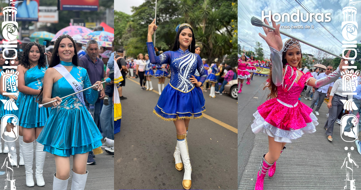 FOTOS | Palillonas hondureñas que destacaron durante los desfiles patrios 2026