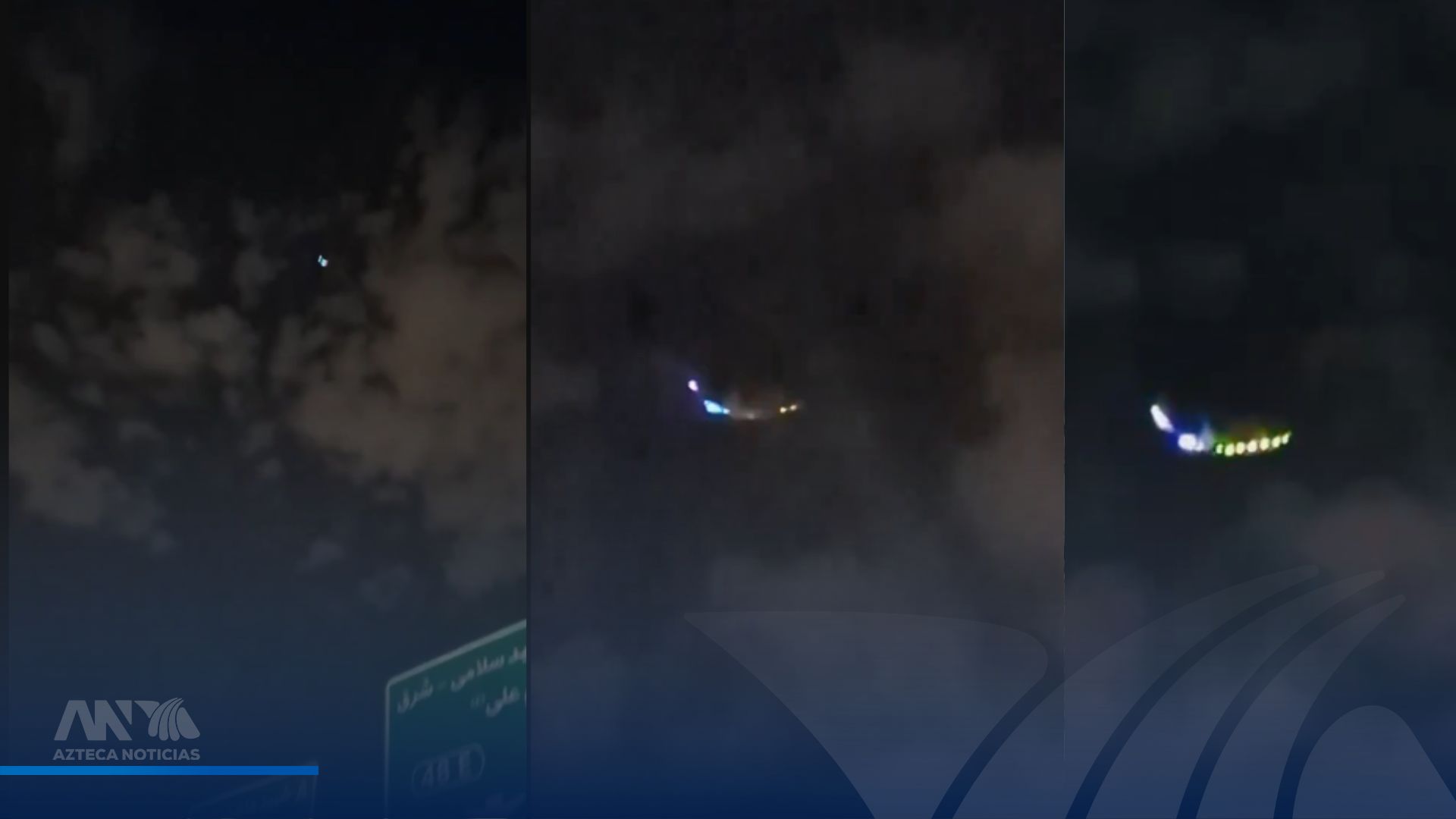Presunto OVNI con luces multicolores sorprende en Teherán